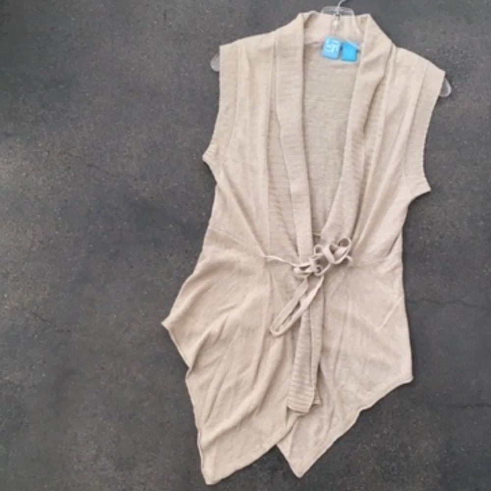 Barneys New York sleeveless wrap sweater vest